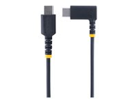 StarTech.com 3ft (1m) USB C Charging Cable Right Angle, 60W PD 3A, Heavy Duty Fast Charge USB-C Cable, USB 2.0 Type-C, Durable and Rugged Aramid Fiber, S20/iPad/Pixel - High Quality USB Charging Cord (R2CCR-1M-USB-CABLE) - USB typ C-kabel - 24 pin USB-C till 24 pin USB-C - 1 m R2CCR-1M-USB-CABLE
