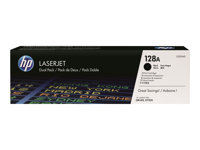 HP 128A - 2-pack - svart - original - LaserJet - tonerkassett (CE320AD) CE320AD