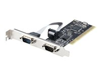 StarTech.com 2-Port PCI RS232 Serial Adapter Card, PCI Serial Port Expansion Controller Card, PCI to Dual Serial DB9 Card, Standard (Installed) & Low Profile Brackets, Windows/Linux - Dual Port PCI Serial Card (PCI2S5502) - seriell adapter - PCI - RS-232 x 2 PCI2S5502