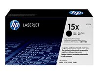 HP 15X - Lång livslängd - svart - original - LaserJet - tonerkassett (C7115X) C7115X