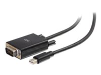 C2G 6ft Mini DisplayPort Male to VGA Male Active Adapter Cable - Black - videokonverterare - svart 84677