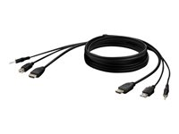 Belkin Secure KVM Combo Cable - video/USB/ljud-kabel - TAA-kompatibel - 3.05 m F1DN1CCBL-HH10T