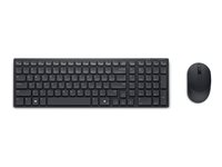 Dell Silent Keyboard and Mouse KM555 - sats med tangentbord och mus - QWERTY - hela norden - svart Inmatningsenhet KM555-BLK-PAN