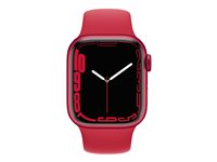 Apple Watch Series 7 (GPS + Cellular) (PRODUCT) RED - röd aluminium - smart klocka med sportband - röd - 32 GB MKHV3DH/A