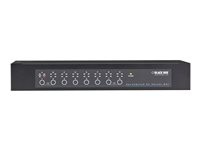 Black Box ServSwitch EC for DVI + USB Servers and DVI + USB Console - omkopplare för tangentbord/video/mus - 16 portar - rackmonterbar - TAA-kompatibel KV9516A