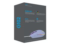 Logitech Gaming Mouse G102 LIGHTSYNC - mus - USB - lila 910-005854