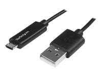 StarTech.com Micro USB-kabel med LED-laddningslampa - M/M - 1 m - USB-kabel - mikro-USB typ B till USB - 1 m USBAUBL1M