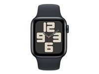 Apple Watch SE (GPS + Cellular) 2a generation - midnattsaluminium - smart klocka med sportband - midnatt - 32 GB MRGA3QF/A