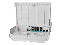 MikroTik netPower Lite 7R - switch - 8 portar - takmonterbar CSS610-1GI-7R-2S+OUT