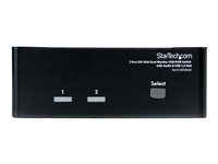 StarTech.com DVI VGA KVM-switch för dubbla skärmar USB med 2 portar, audio & USB 2.0-hubb - omkopplare för tangentbord/video/mus/ljud/USB - 2 portar SV231DDVDUA