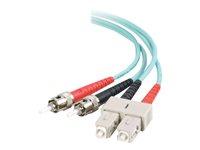 C2G SC-ST 10Gb 50/125 OM3 Duplex Multimode PVC Fiber Optic Cable (LSZH) - nätverkskabel - 3 m - havsblå 85524