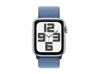 Apple Watch SE (GPS) 2a generation - silveraluminium - smart klocka med sportögla - winter blue - 32 GB MRE33QF/A