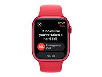 Apple Watch Series 9 (GPS) (PRODUCT) RED - röd aluminium - smart klocka med sportband - röd - 64 GB MRXJ3QF/A