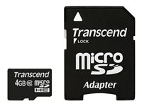 Transcend Premium - flash-minneskort - 4 GB - microSDHC TS4GUSDHC10