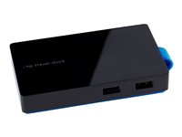 HP USB Travel Dock - dockningsstation - USB - VGA, HDMI - 10Mb LAN T0K30UT#ABA