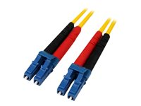 StarTech.com 10m Fiber Optic Cable - Single-Mode Duplex 9/125 - LSZH - LC/LC - OS1 - LC to LC Fiber Patch Cable (SMFIBLCLC10) - patch-kabel - 10 m - gul SMFIBLCLC10