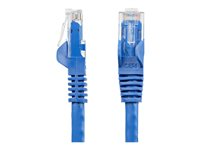 StarTech.com 75ft CAT6 Ethernet Cable, 10 Gigabit Snagless RJ45 650MHz 100W PoE Patch Cord, CAT 6 10GbE UTP Network Cable w/Strain Relief, Blue, Fluke Tested/Wiring is UL Certified/TIA - Category 6 - 24AWG (N6PATCH75BL) - patch-kabel - 22.9 m - blå N6PATCH75BL