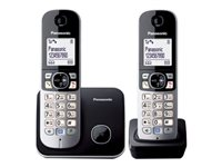Panasonic KX-TG6812 - trådlös telefon med nummerpresentation + 1 extra handuppsättning KX-TG6812GB