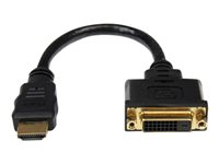 StarTech.com 20 cm HDMI till DVI-D-videokabeladapter - HDMI-hane till DVI-hona - videokort - HDMI / DVI - 20.32 cm HDDVIMF8IN