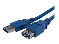 StarTech.com 1m Blue SuperSpeed USB 3.0 Extension Cable A to A - Male to Female USB 3 Extension Cable Cord 1 m (USB3SEXT1M) - USB-förlängningskabel - USB typ A till USB typ A - 1 m USB3SEXT1M