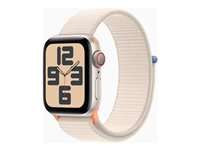 Apple Watch SE (GPS + Cellular) 2a generation - star white - smart klocka med sportögla - star white - 32 GB MRG43KS/A