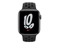 Apple Watch Nike SE (GPS + Cellular) - rymdgrå aluminium - smart klocka med Nike sportband - antracit/svart - 32 GB MKT73B/A
