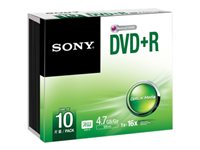 Sony 10DPR47SS - DVD+R x 10 - 4.7 GB - lagringsmedier 10DPR47SS
