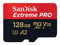 SanDisk Extreme Pro - flash-minneskort - 128 GB - mikroSDXC UHS-I SDSQXCD-128G-GN6MA