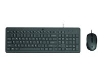 HP 150 - sats med tangentbord och mus - QWERTY - engelska - svart Inmatningsenhet 240J7AA#ABB