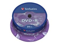 Verbatim DataLifePlus - DVD+R x 25 - 4.7 GB - lagringsmedier 43500