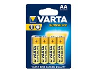 Varta Superlife batteri - 4 x AA-typ - Kolzink 2006101414