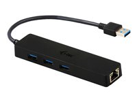 i-Tec USB 3.0 Slim HUB 3 Port + Gigabit Ethernet Adapter - hubb - 3 portar U3GL3SLIM