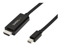 StarTech.com 3 m Mini DisplayPort till HDMI-kabel - 4K 30 Hz Video - mDP till HDMI-kabeladapter - Mini DP eller Thunderbolt 1/2 Mac/PC till HDMI-skärm/monitor - mDP till HDMI konverterarkabel - adapterkabel - DisplayPort / HDMI - 3 m MDP2HDMM3MB