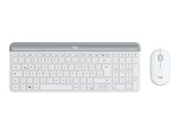 Logitech Slim Wireless Combo MK470 - sats med tangentbord och mus - QWERTZ - tysk - offwhite Inmatningsenhet 920-009189