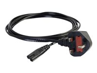 C2G Non-Polarised Power Cord - strömkabel - power IEC 60320 C7 till BS 1363 - 3 m 80613