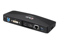 Club 3D SenseVision USB 3.0 4K Docking Station - dockningsstation - USB - DVI, HDMI, DP - 1GbE CSV-3103D
