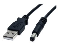 StarTech.com 2m USB to Type M Barrel Cable - USB to 5.5mm 5V DC Cable - USB to Barrel Jack 5V DC Plug (USB2TYPEM2M) - strömkabel - USB (endast ström) till DC-uttag 5,5 mm - 2 m USB2TYPEM2M