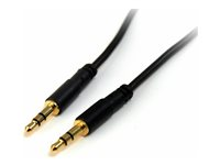 StarTech.com 6 ft Slim 3.5mm Stereo Audio Cable - M/M - 3.5mm Male to Male Audio Cable for your Smartphone, Tablet or MP3 Player (MU6MMS) - ljudkabel - 1.8 m MU6MMS