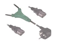 MicroConnect - strömdelare - IEC 60320 till IEC 60320 - 1.8 m PE011318
