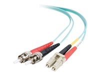 C2G LC-ST 10Gb 50/125 OM3 Duplex Multimode PVC Fiber Optic Cable (LSZH) - nätverkskabel - 15 m - havsblå 85546