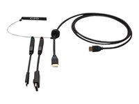 C2G 6ft (1.8m) 4K HDMI Premium Cable and Dongle Adapter Ring with Color Coded DisplayPort and USB-C - videoadaptersats - HDMI / DisplayPort / USB-C C2G30053