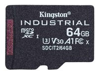 Kingston Industrial - flash-minneskort - 64 GB - mikroSDXC UHS-I SDCIT2/64GBSP