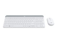 Logitech Slim Wireless Combo MK470 - sats med tangentbord och mus - italiensk - offwhite Inmatningsenhet 920-009197