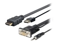 VivoLink Pro HDMI-kabel - HDMI/VGA/ljud/USB - 5 m PROHDMIMVGA5