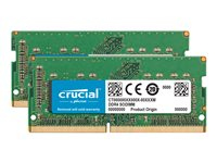 Crucial - DDR4 - sats - 64 GB: 2 x 32 GB - SO DIMM 260-pin - 2666 MHz / PC4-21300 - ej buffrad CT2K32G4S266M