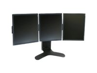 Ergotron LX Widescreen Dual Display Lift Stand ställ - för tre mindre skärmar eller två större skärmar - svart 33-296-195