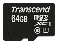 Transcend TS64GUSDU1 - flash-minneskort - 64 GB - SDXC UHS-I TS64GUSDU1