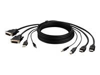 Belkin Secure KVM Combo Cable - video/USB/ljud-kabel - TAA-kompatibel - 3.05 m F1DN2CCBL-DH10T