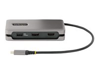 StarTech.com USB-C Multiport Adapter, 4K 60Hz HDMI/DP Video, 3-Port USB Hub, 100W Power Delivery Pass-Through, GbE, USB Type-C Travel Dock w/ Charging, 1ft/30cm Wrap-Around Cable - Mini Laptop Docking Station (DKT31CDHPD3) - dockningsstation - USB-C - HDMI, DP - 1GbE DKT31CDHPD3