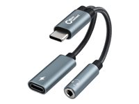 MicroConnect USB-C till hörlursuttag/laddningsadapter - 13 cm MC-USBC-AUDIOCF